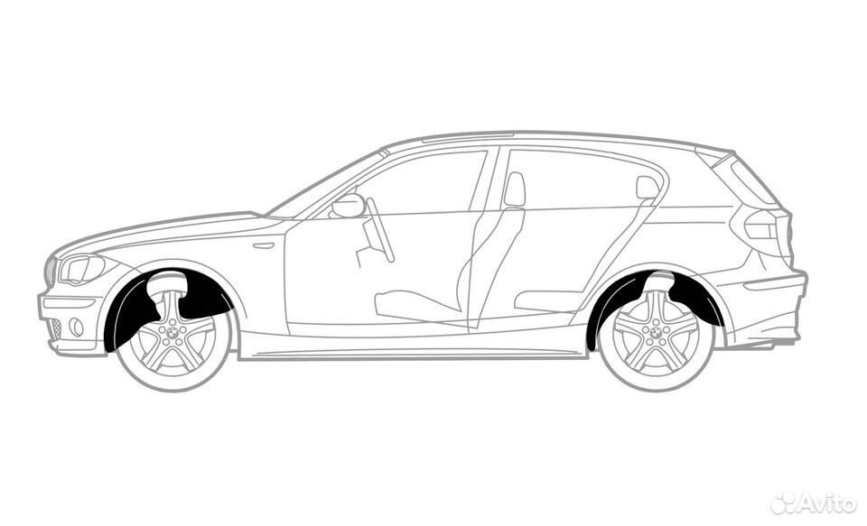 Подкрылки передние и задние на Chevrolet Aveo хэтч