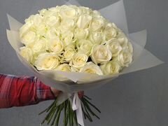 51 белая роза Доставка