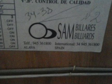 Продаю бильярдный стол SAM billares 8 футов