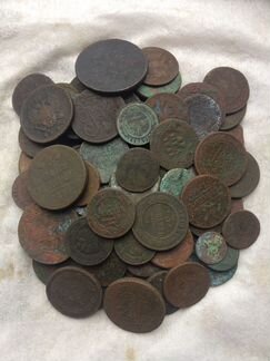 Монеты от Петра до Николая. 95 штук