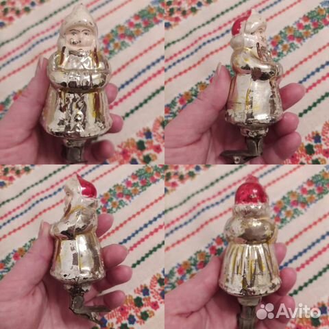 Елочные игрушки-персонажи сказок,стекло, винтаж