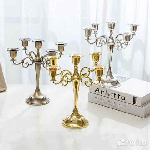 Металлические подсвечники и канделябры 