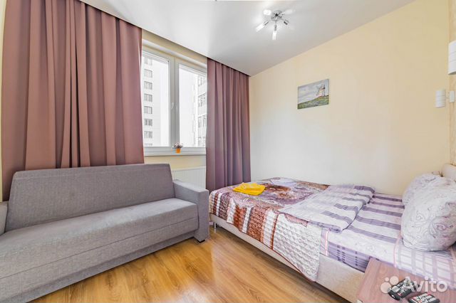 

Квартира-студия, 28 м², 2 кровати