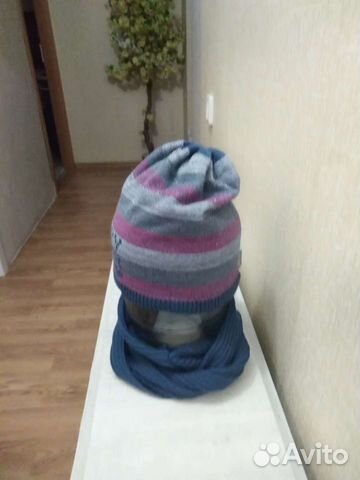 Шапка с шарфом