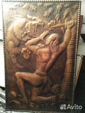 Картина медная чеканка СССР