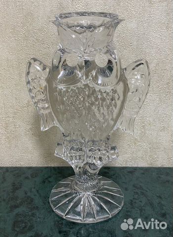 Подсвечник Сова Хрусталь СССР