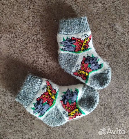 Носки шерстяные новые на 1-2 года