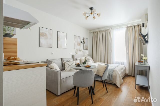 

Квартира-студия, 27 м², 2 кровати