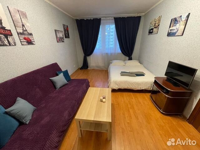 

1-к. квартира, 38 м², 2 кровати