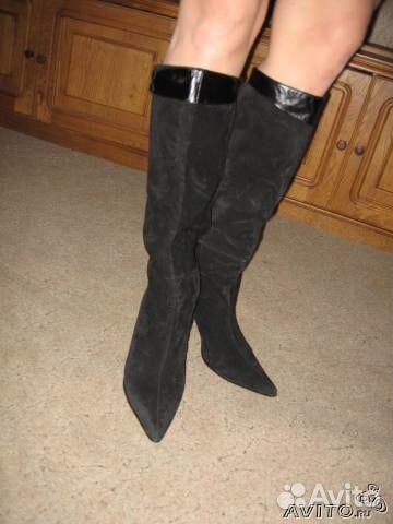 Сапоги демисезонные замша 40-41р