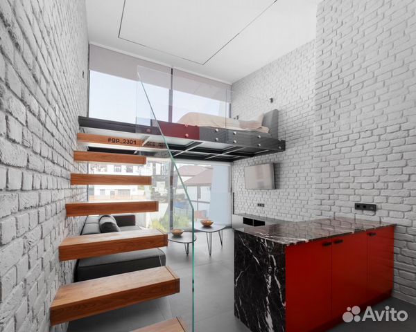 

Квартира-студия в апарт-отеле, 36 м², 2 кровати