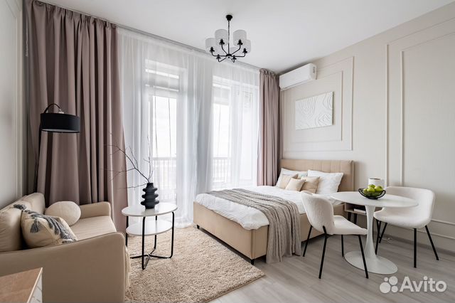 

Квартира-студия, 28 м², 2 кровати