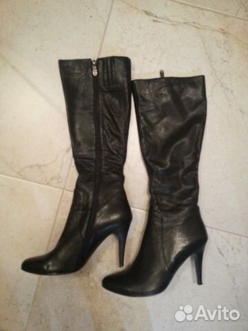 Сапоги демисезон нат. кожа р.39-40 состояние новых
