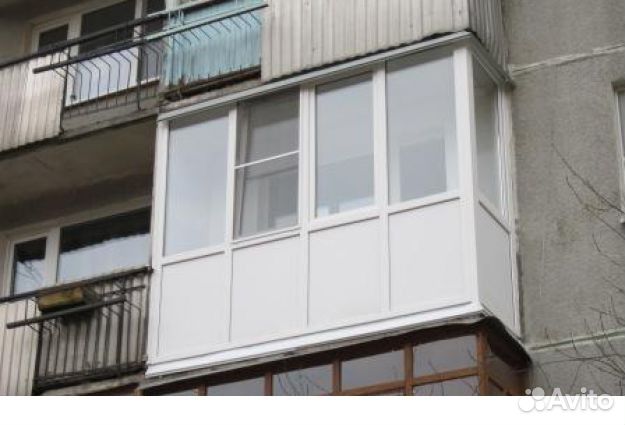 Балкон пвх 3150x800x2700 во всю высоту купить в Ярославской .