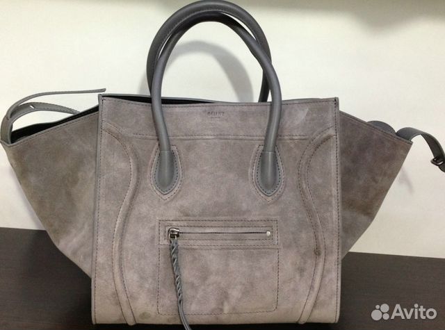 Сумки Celine Phantom Селин Фантом Кожа Серая Черна Сумки Celine Phantom Селин Фантом Кожа Серая Черна