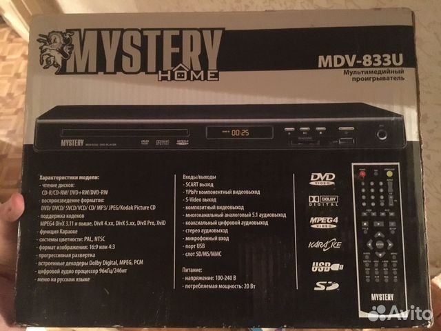 DVD плеера Mystery MDV-833U DVD плеера Mystery MDV-833U