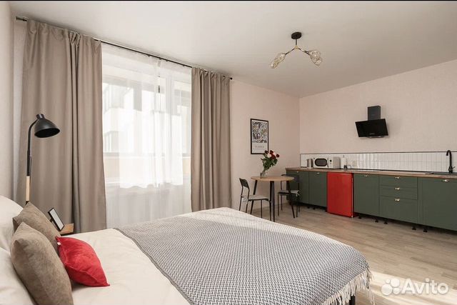 

Квартира-студия, 28 м², 1 кровать