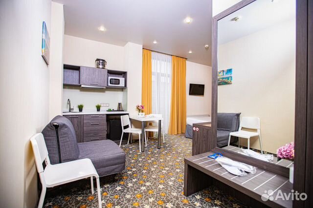 

1-к. квартира в апарт-отеле, 30 м², 2 кровати