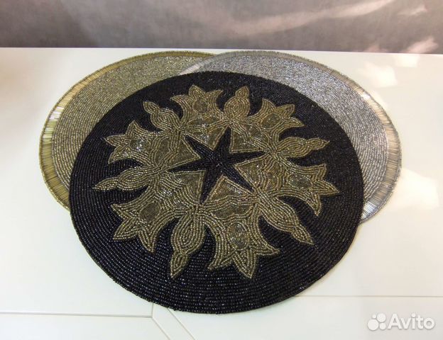 Подставка под горячее, бисер