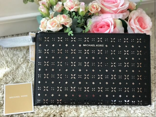 Michael Kors Jet Set клатч новый перфорация кожа Michael Kors Jet Set клатч новый перфорация кожа