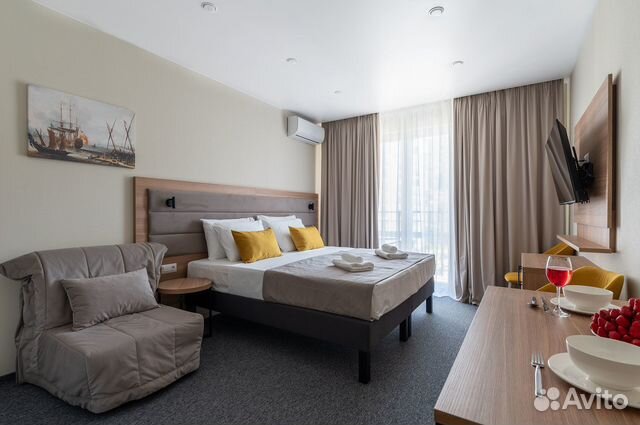 

Квартира-студия, 28 м², 2 кровати