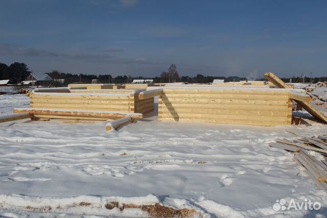 Сруб бани 4х5 + 2 м вынос под открытую террасу