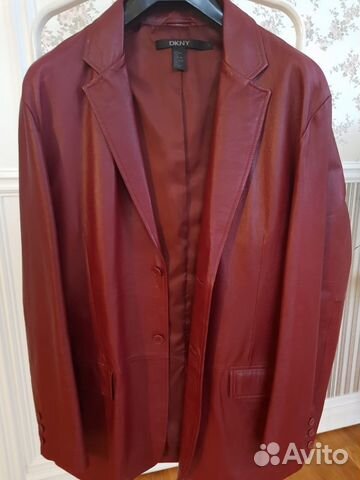 Кожаный пиджак dkny