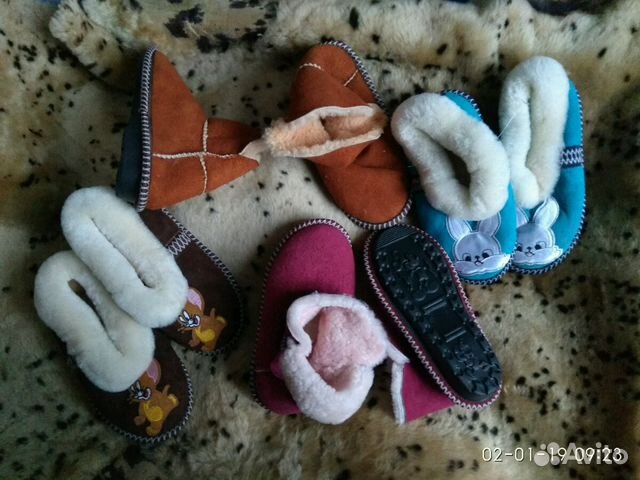 Детские тапочки из натурального меха Детские тапочки из натурального меха