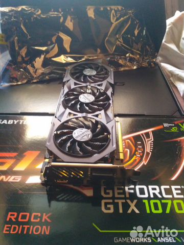 Продам видеокарту Gigabyte gtx 1070