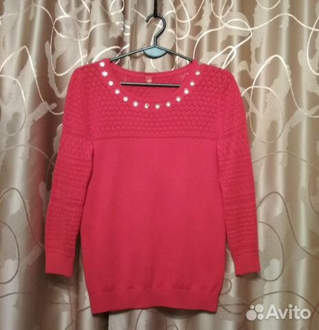 Женский красный джемпер, Zolla,44размер