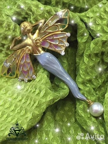 Золотая брошь с бриллиантами Магерит Magerit Золотая брошь с бриллиантами Магерит Magerit