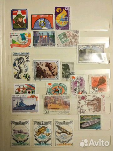 Большая коллекция марок времен СССР