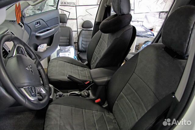 Чехлы Автопилот алькантара т.сер Mitsubishi L 200 Чехлы Автопилот алькантара т.сер Mitsubishi L 200