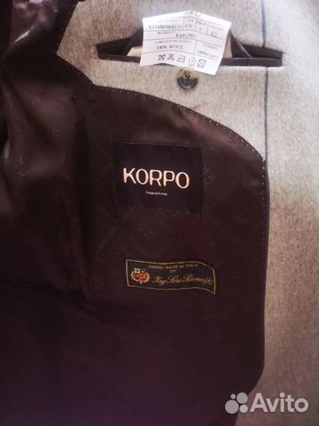 Пальто мужское korpo Италия 62 размер