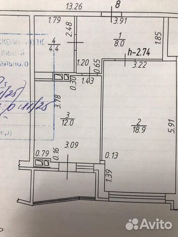 1-к квартира, 46.5 м², 3/24 эт.