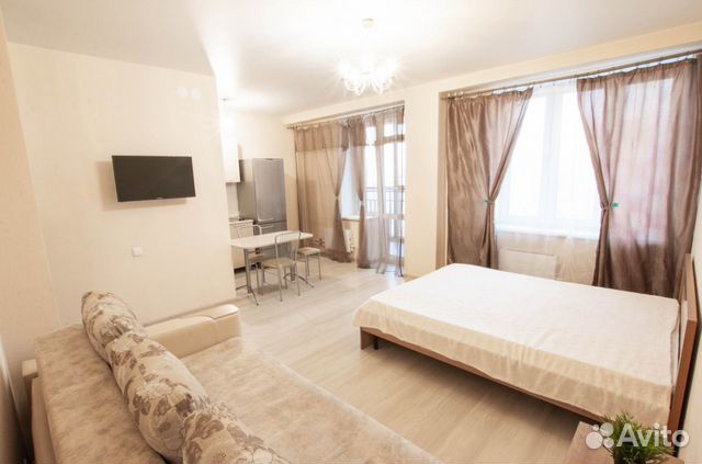 

Квартира-студия, 42 м², 2 кровати