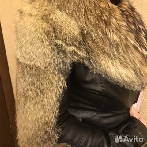 Куртка с лисьим мехом нат.кожа