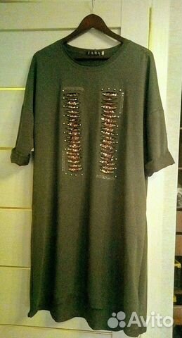 Платье хб Zara XL