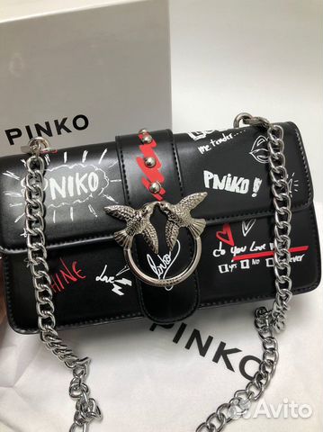Сумка клатч Pinko Пинко с птицами Сумка клатч Pinko Пинко с птицами