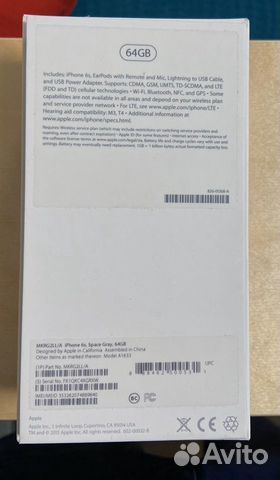 Телефон iPhone 6s 64gb