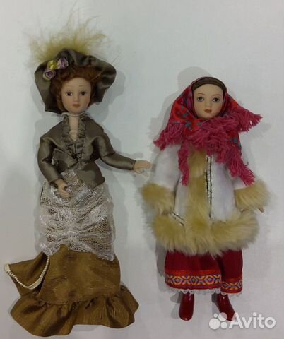 Кукла ручной работы керамика+ткань Италия