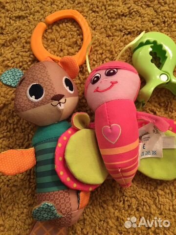 Подвески погремушки Tiny Love Бабочка и Бобрик Подвески погремушки Tiny Love Бабочка и Бобрик