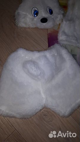 Карновальный костюм белый заяц