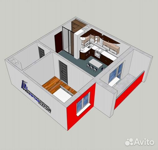 2-к квартира, 40.8 м², 2/10 эт.