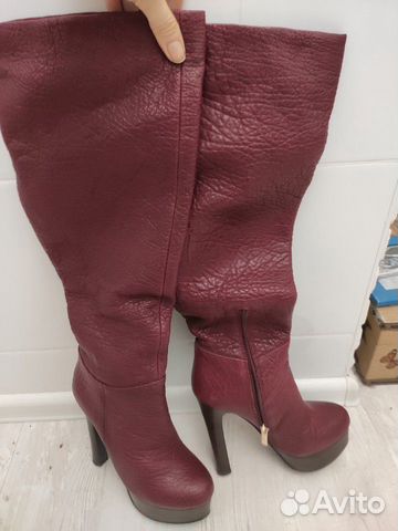 Демисезонные сапоги. новые натур.кожа