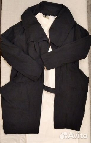 Черный плащ лёгкий б/у мало Черный плащ лёгкий б/у мало