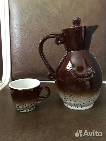 Кувшин керамический с кружкой СССР. Новый