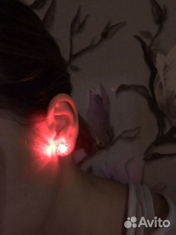 Серьги со светодиодом, светящиеся