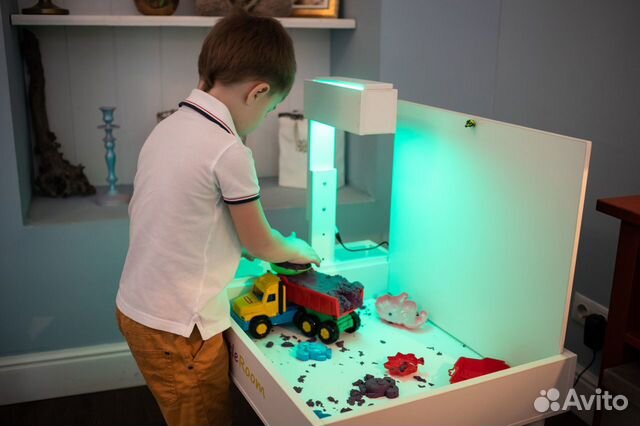 Детская развивающая световая песоцница