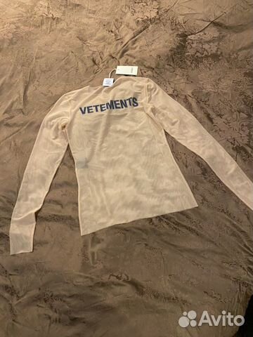 Vetements топ стрейч из органзы xs Vetements топ стрейч из органзы xs